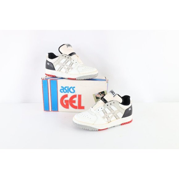 Vintage 90s Asics Mens 9.5 Gel Rage Lo Leather Sneakers Shoes White AS IS Taiwan Slate Grey Sp5der Hoodie main image 2